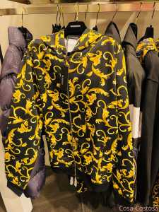 Итальянские бренды Куртка Версачи 1 черно-желтая