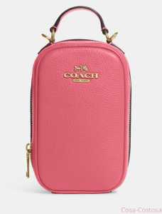 Итальянские бренды Сумка для телефона Коач розовая