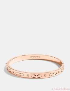 Итальянские бренды Браслет Коач Киссинг розовое золото